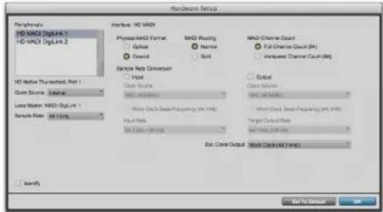 Avid Pro Tools 11.0 - Pour configurer les paramètres d'une HD MADI : - 1