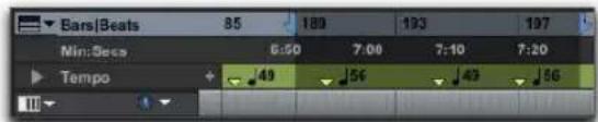 Bars/Beats 85 180 193 197 Min:Secs 6:50 7:00 7:10 7:20 Tempo 49 56 49 56