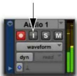 Avid Pro Tools 11.0 - Sélection des modes de monitoring pour l'enregistrement avec la commande de monitoring d'entrée de piste - 2