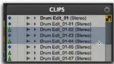 CLIPS Drum Edit_01 (Stereo) Drum Edit_01-01 (Stereo) Drum Edit_01-02 (Stereo) Drum Edit_01-03 (Stereo) Drum Edit_01-04 (Stereo) Drum Edit_01-05 (Stereo) Drum Edit_01-06 (Stereo) Drum Edit_01-07 (Stereo)