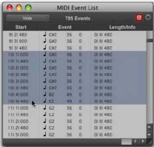 MIDI Event List Viola 795 Events Start Event Length/Info 91 21 480 C#2 36 0 01 01 480 91 31 000 G#2 36 0 01 01 480 91 31 480 C#2 36 0 01 01 480 101 11 000 G#2 36 0 01 01 480 101 11 480 C#2 36 0 01 01 480 101 21 000 G#2 36 0 01 01 480 101 21 480 C#2 36 0 01 01 480 101 31 000 G#2 36 0 01 01 480 101 31 480 C#2 36 0 01 01 480 101 41 000 B2 49 0 01 01 480 101 41 480 E2 49 0 01 01 480 111 11 000 G2 36 0 01 01 480 111 11 480 C2 36 0 01 01 480 111 21 000 G2 36 0 01 01 480 111 21 480 C2 36 0 01 01 480 111 31 000 G2 36 0 01 01 480