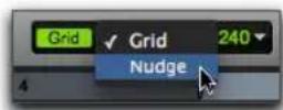 Avid Pro Tools 11.0 - Sélecteurs de valeur de grille et d'incrément - 1