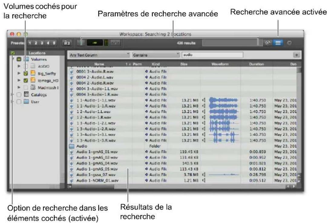 Volumes cochés pour la recherche Paramètres de recherche avancée Recherche avancée activée Workspace: Searching 2 locations 436 results Locations Volumes AUDIO Big_Swifty omega_HD Macintosh I Catalogs User Any Text Column Contains audio Name 1 - Perm Kind Size Waveform Duration Tab 0001 3-Audio.R.wav Audio Filt 13.21 MB 1:40.750 May 23, 201 0004 2-Audio.L.wav Audio Filt 13.21 MB 1:40.750 May 23, 201 0004 2-Audio.R.wav Audio Filt 13.21 MB 1:40.750 May 23, 201 0004 3-Audio-1.L.wav Audio Filt 13.21 MB 1:40.750 May 23, 201 0004 3-Audio-1.R.wav Audio Filt 13.21 MB 1:40.750 May 23, 201 1 1-Audio-1-1.L.wav Audio Filt 13.21 MB 1:40.750 May 23, 201 1 1-Audio-1-1.R.wav Audio Filt 13.21 MB 1:40.750 May 23, 201 1 2-Audio-1.L.wav Audio Filt 13.21 MB 1:40.750 May 23, 201 1 2-Audio-1.R.wav Audio Filt 13.21 MB 1:40.750 May 23, 201 1 3-Audio-1-2.L.wav Audio Filt 13.21 MB 1:40.750 May 23, 201 1 3-Audio-1-2.R.wav Audio Filt 13.21 MB 1:40.750 May 23, 201 1 3-Audio-1-3.L.wav Audio Filt 13.21 MB 1:40.750 May 23, 201 1 3-Audio-1-3.R.wav Audio Filt 13.21 MB 1:40.750 May 23, 201 Audio Folder Audio Filt 119.45 KB 0:00.859 May 23, 201 Audio 1-gmas_02.wav Audio Filt 131.48 KB 0:00.952 May 23, 201 Audio 1-gmas_04.wav Audio Filt 140.5 KB 0:01.021 May 23, 201 Audio 1-gmas_05.wav Audio Filt 113.43 KB 0:00.812 May 23, 201 Audio 1-gssa_07.wav Audio Filt 3.78 MB 0:28.798 May 23, 201 Audio 1-NORM_01.wav Audio Filt L21 MB
