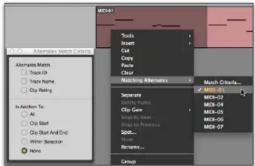 Avid Pro Tools 11.0 - Pour sélectionner les différentes prises d'enregistrement : - 1