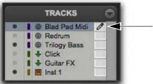 Avid Pro Tools 11.0 - Pour insérer des notes MIDI sur une piste spécifique du volet Notes : - 3