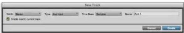 Avid Pro Tools 11.0 - Pour créer une nouvelle piste à partir de la sortie d'une piste : - 1