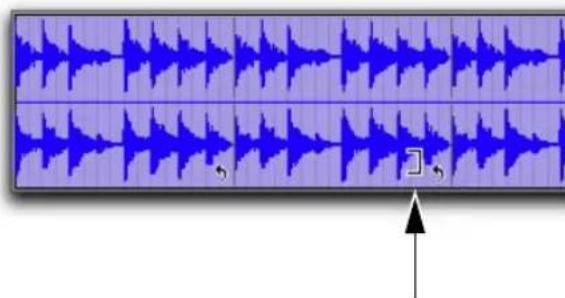 Avid Pro Tools 11.0 - Pour effectuer une opération de trimming sur le clip source (itération de boucle) d'un clip mis en boucle : - 1