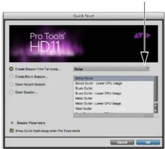 Avid Pro Tools 11.0 - Création d'une session à partir d'un modèle - 1