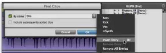 Avid Pro Tools 11.0 - Pour compiler un historique de recherche sans lancer chaque recherche : - 1