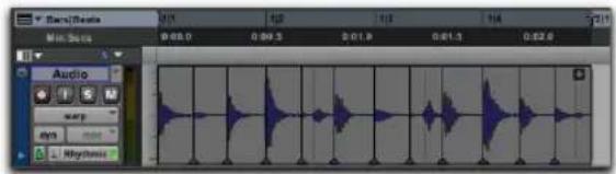 Avid Pro Tools 11.0 - Pour quantifier des événements Elastic Audio : - 2