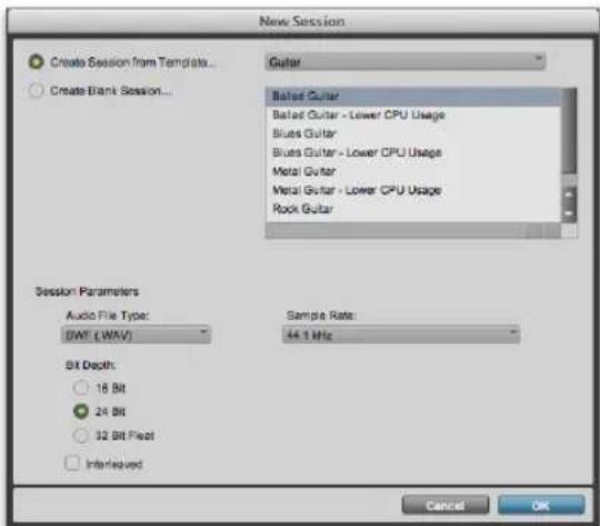 Avid Pro Tools 11.0 - Création d'une session à partir d'un modèle - 1