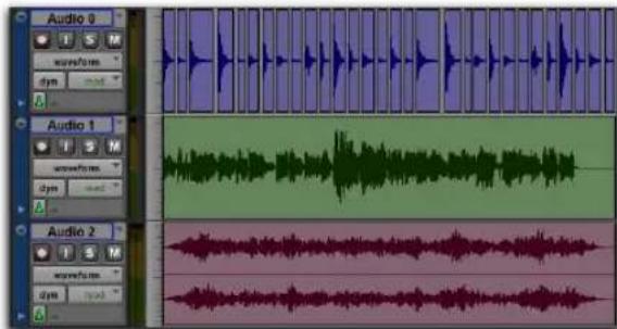 Avid Pro Tools 11.0 - Pour créer un groupe de clips multipistes : - 1