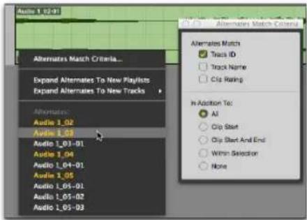 Avid Pro Tools 11.0 - Pour sélectionner une prise alternative : - 2
