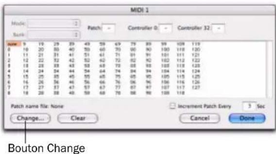 Avid Pro Tools HD 8.1 - Pour importer des noms de patch MIDI dans Pro Tools : - 3