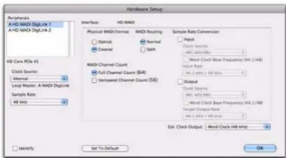 Avid Pro Tools HD 8.1 - Pour configurer les commandes de HD MADI : - 1