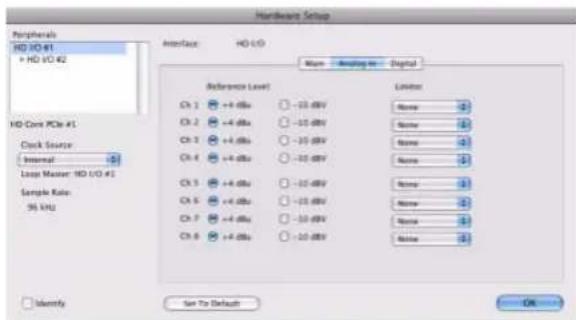 Avid Pro Tools HD 8.1 - Pour configurer les commandes de l'unité HD I/O : - 2
