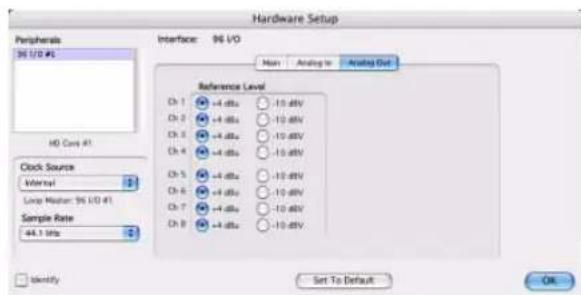Avid Pro Tools HD 8.1 - Pour configurer les commandes pour une Interface 96 I/O : - 2