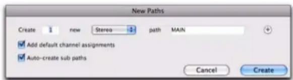 Avid Pro Tools HD 8.1 - Pour creer un nouveau bus de sortie et I'affector a un chemin de sortie : - 1