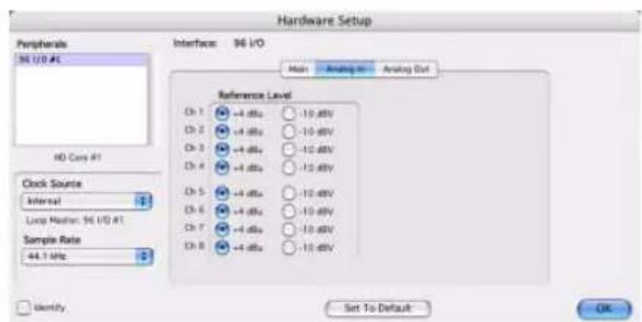 Avid Pro Tools HD 8.1 - Pour configurer les commandes pour une Interface 96 I/O : - 1