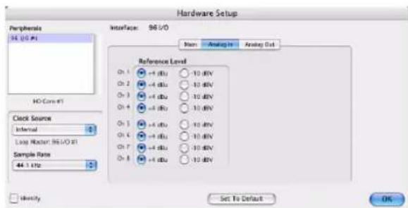 Avid Pro Tools HD 8.0 - Pour configurer les commandes pour une Interface d'E/S 96 : - 1