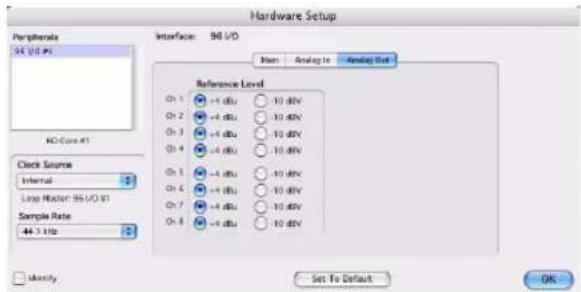 Avid Pro Tools HD 8.0 - Pour configurer les commandes pour une Interface d'E/S 96 : - 2