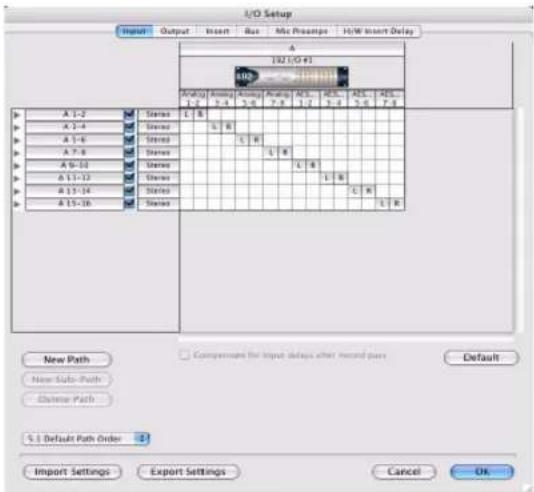 Avid Pro Tools HD 8.0 - Pour configurer l'acheminement d'E/S dans I/O Setup : - 1