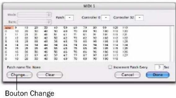 Avid Pro Tools HD 8.0 - Pour Importer des noms de patch MIDI dans Pro Tools : - 3