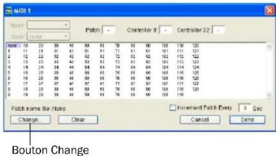 Avid Pro Tools HD 8.0 - Bouton de sélection des patches, fenêtre Mix - 1