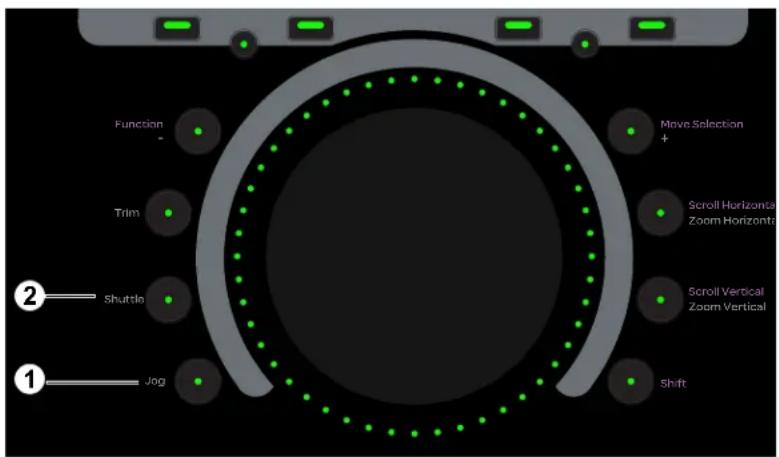Function - Trim Shuttle Jag Move Selection + Scroll Horizontal Zoom Horizonte Scroll Vertical Zoom Vertical Shift ②