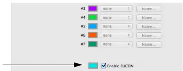 #3 none Name... #4 none Name... #5 none Name... #6 none Name... #7 none Name... Enable EUCON