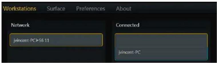 Workstations Surface Preferences About Network jvincent-PC>S6 11 Connected jvincent-PC