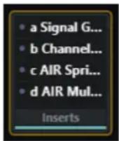 Avid Pro Tools S6 - Pour réduire les inserts de plug-ins lorsque leur affichage est développé : - 1