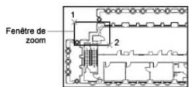 AUTODESK AutoCAD 2008 - Agrandissement d'une zone rectangulaire identifiée - 1