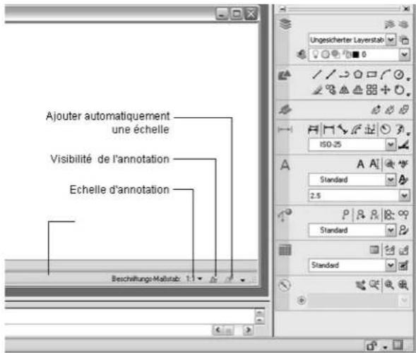 AUTODESK AutoCAD 2008 - Barre d'état de dessin - 1
