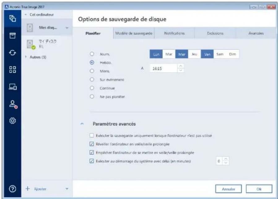 ACRONIS True Image 2017 - Planification - 1