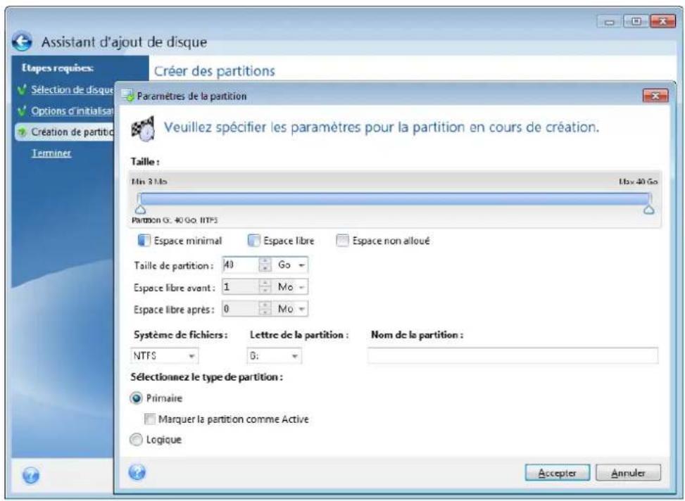 ACRONIS True Image 2017 - Pour créer une nouvelle partition : - 1