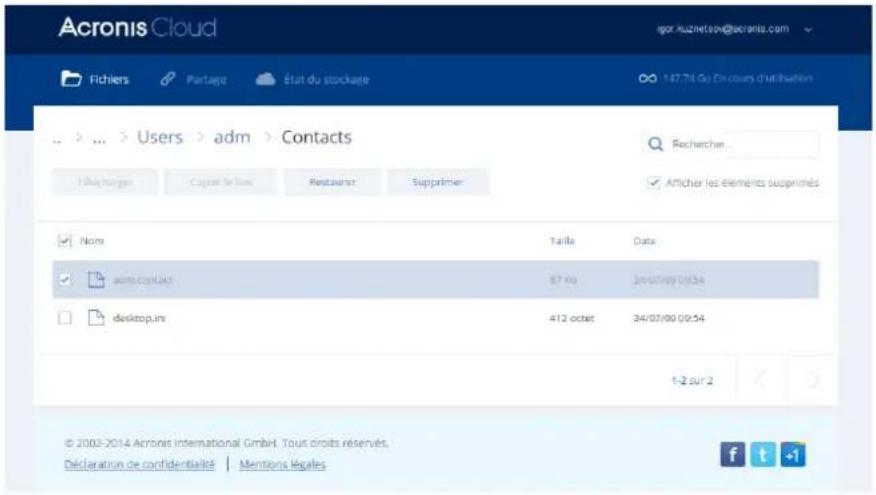 ACRONIS True Image 2017 - Comment restaurer un fichier supprimé - 1