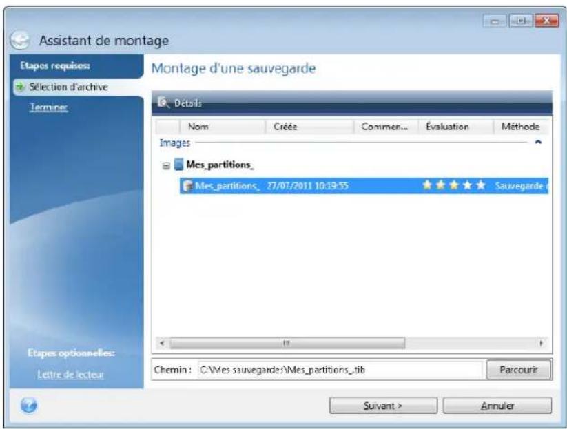 ACRONIS True Image 2017 - Connector une image - 1