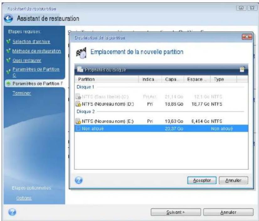 ACRONIS True Image 2017 - Pour restaurer votre système sur un nouveau disque : - 5