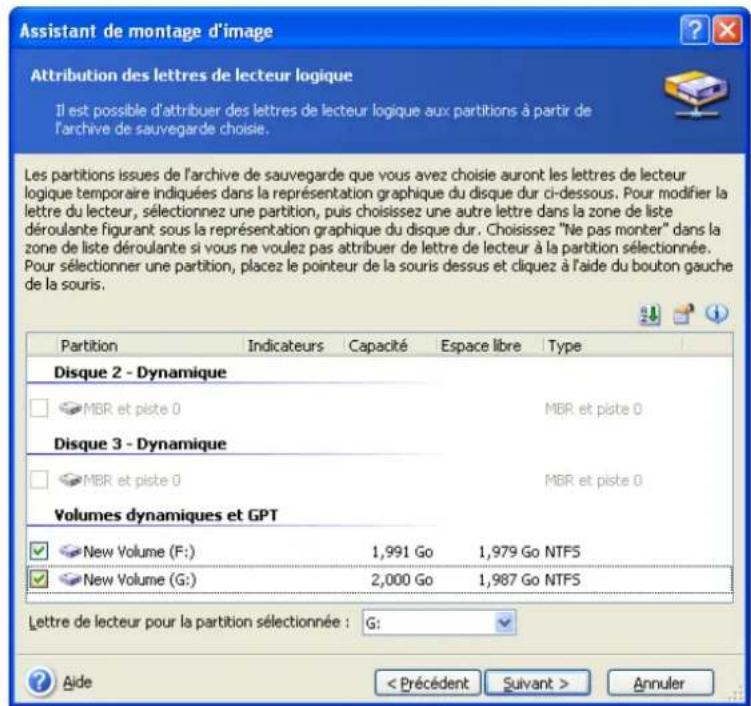 ACRONIS True Image Echo Enterprise Server - Monter une image - 3