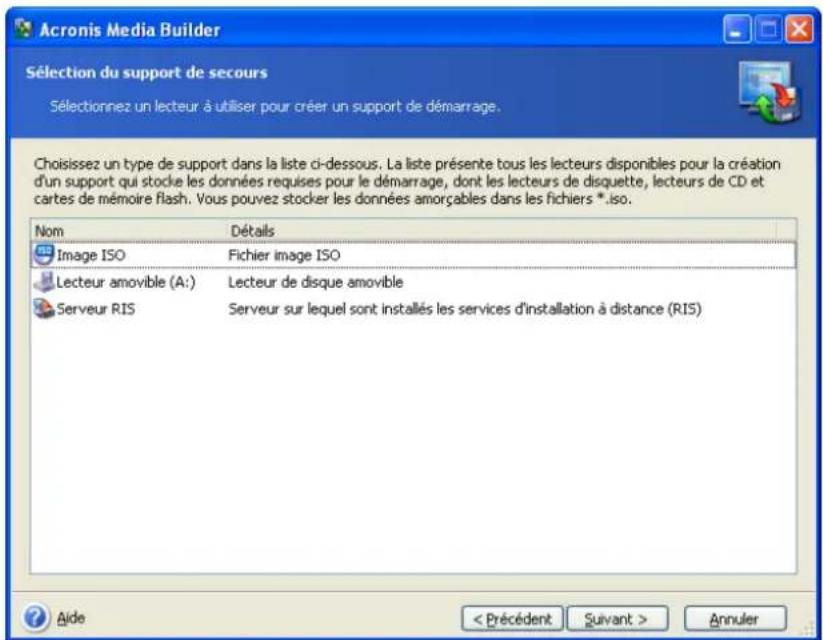ACRONIS True Image Echo Enterprise Server - Création du support de secours Acronis - 5