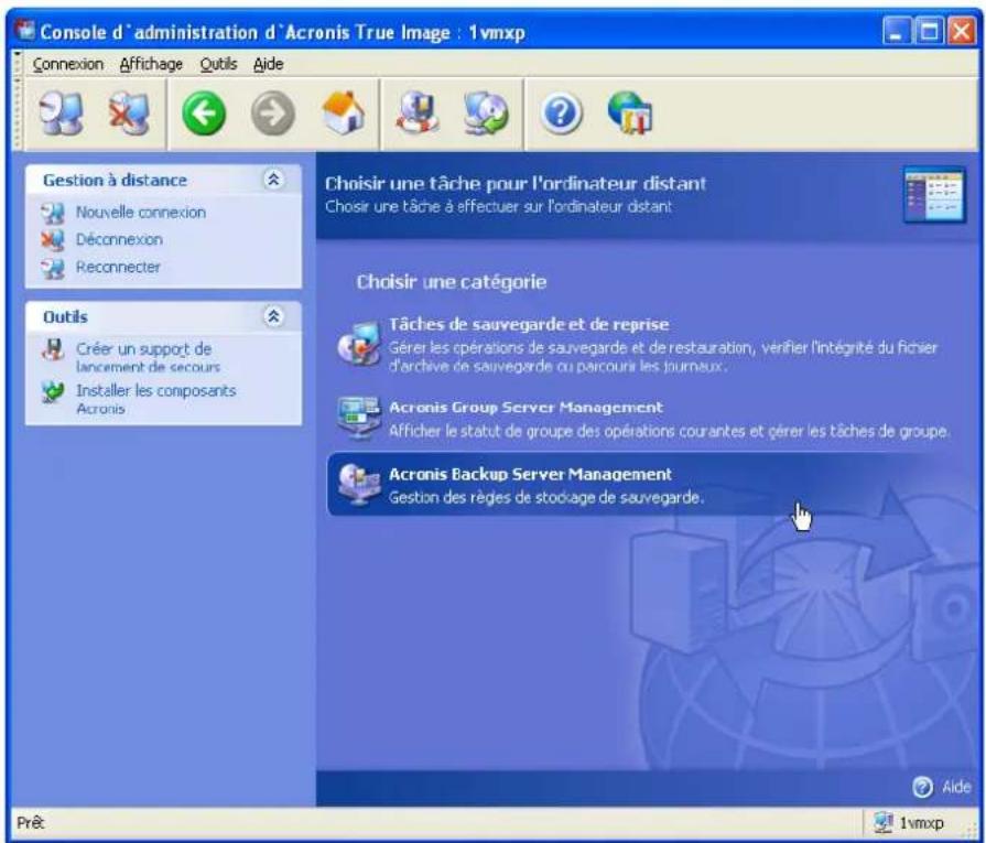 ACRONIS True Image Echo Enterprise Server - Connecter la console sur Acronis Backup Server. - 2