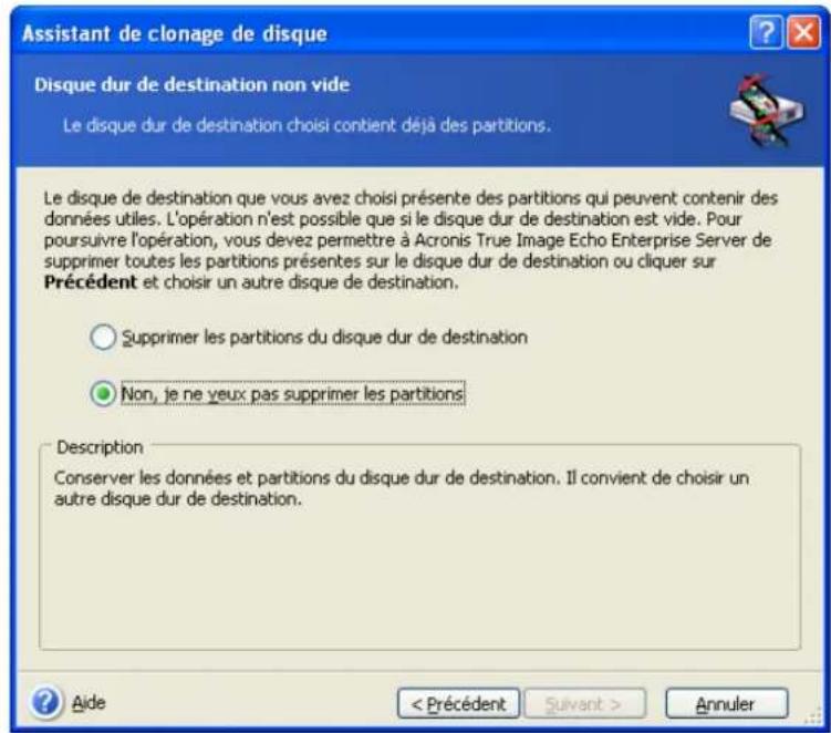 ACRONIS True Image Echo Enterprise Server - Disque de destination partitionné - 1