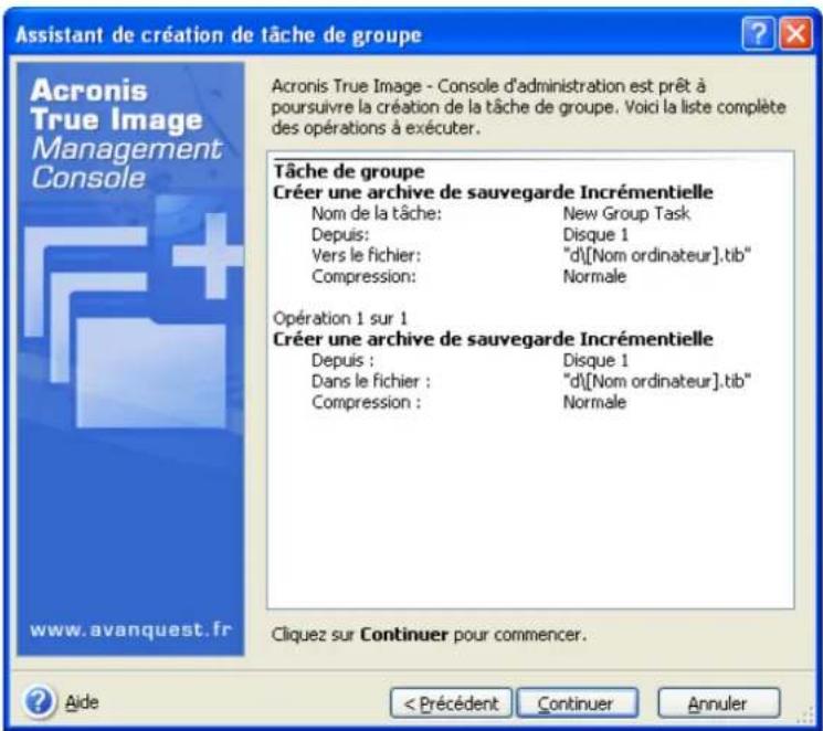 ACRONIS True Image Echo Enterprise Server - Créer de nouvelles tâches de groupe - 2