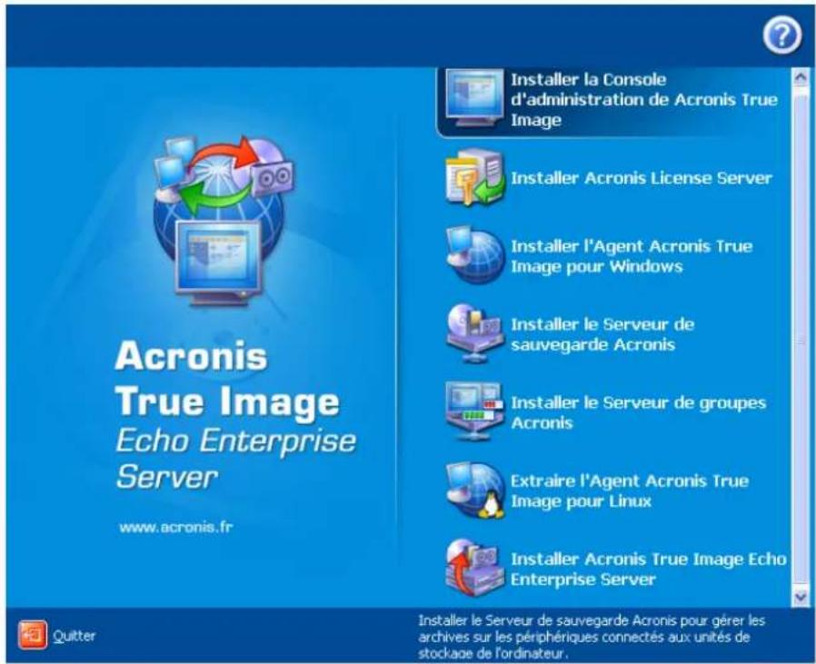 ACRONIS True Image Echo Enterprise Server - Installation de composants d'Acronis True Image Echo Enterprise Server - 2