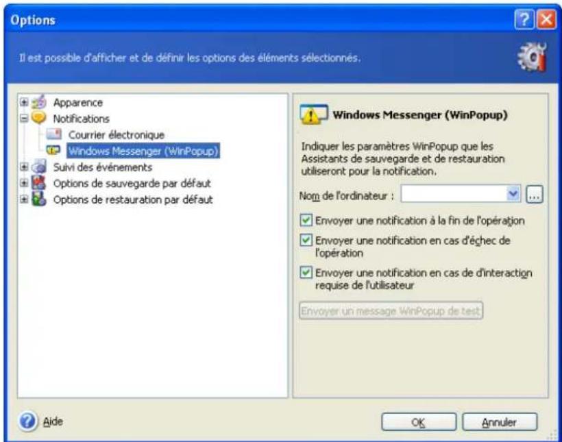 ACRONIS True Image Echo Enterprise Server - Notification par courriel - 3