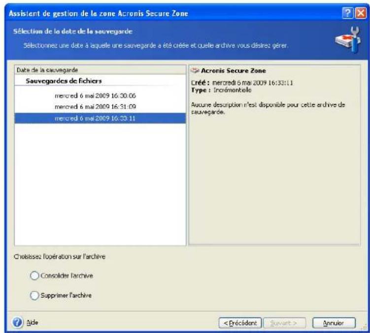 ACRONIS True Image Echo Enterprise Server - Gestion des sauvegardes dans Acronis Secure Zone - 1