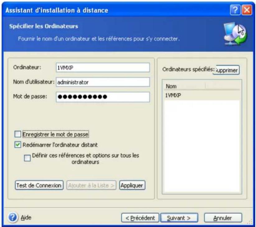 ACRONIS True Image Echo Enterprise Server - Installer/mettre à jour les composants Acronis sur des machines distantes - 6