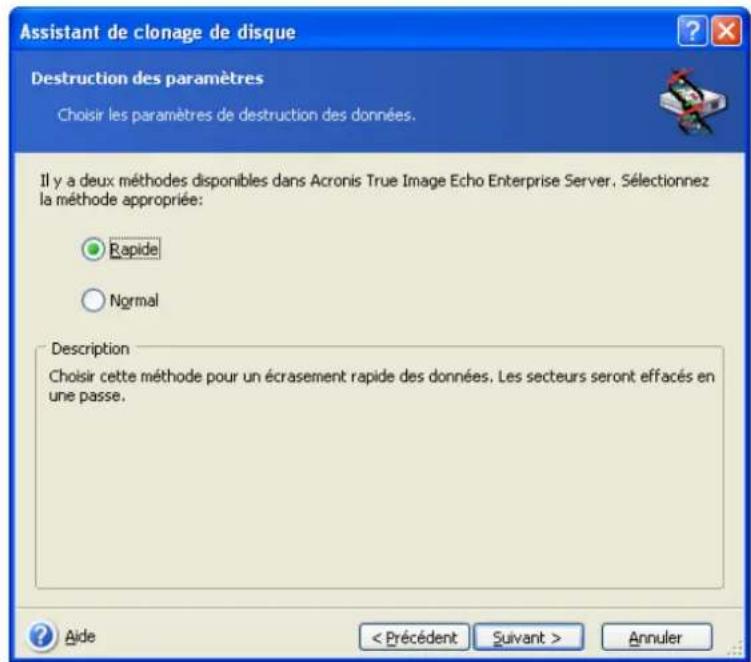 ACRONIS True Image Echo Enterprise Server - Détruire les données de l'ancien disque - 1