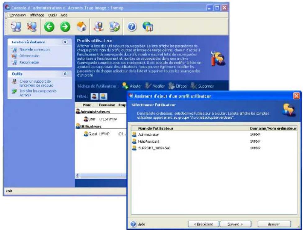 ACRONIS True Image Echo Enterprise Server - Connecter la console sur Acronis Backup Server. - 3